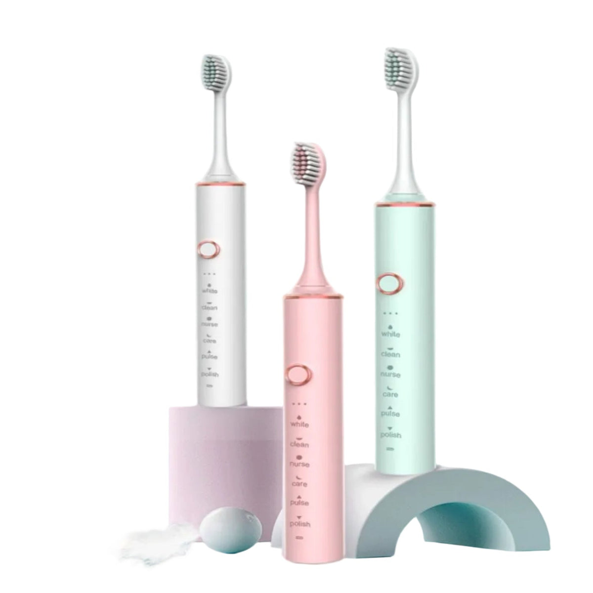 Electric Toothbrush with Multiple Cleaning Modes, 8-Piece ABS Oral Care Set
