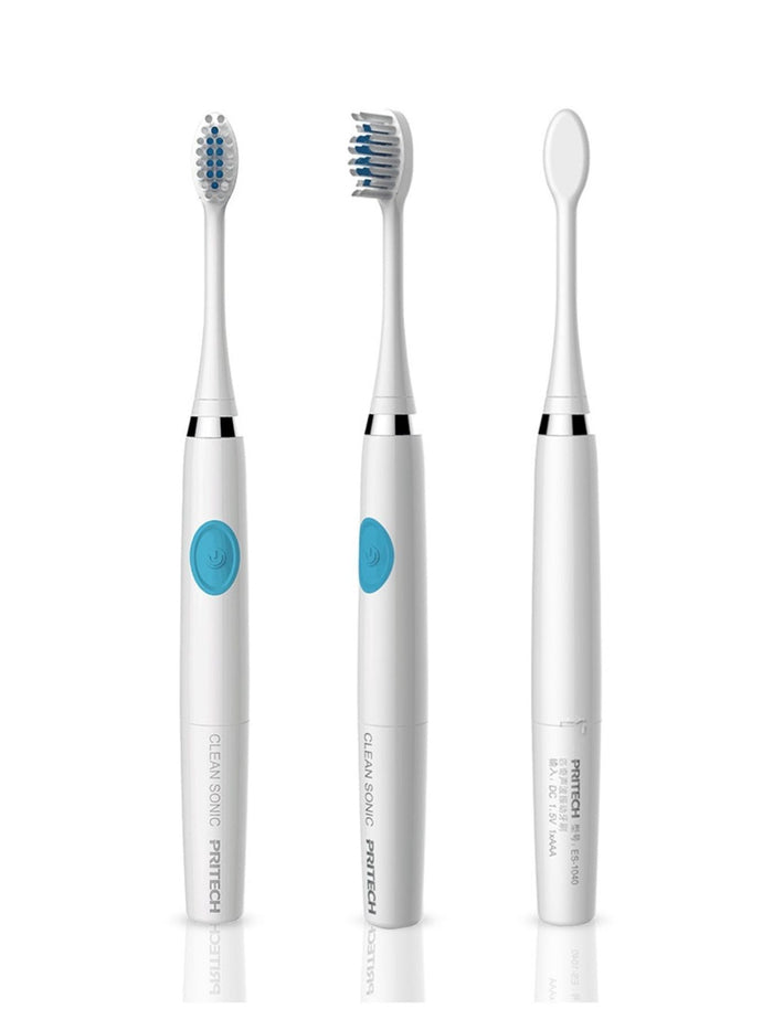 2-Pack Battery-Operated Electric Toothbrushes with ABS Handles