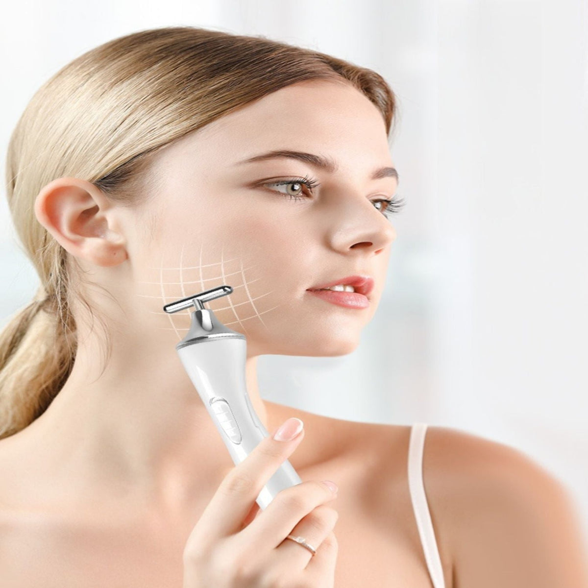T-Shaped Electric Facial Massage Tool with ABS Body