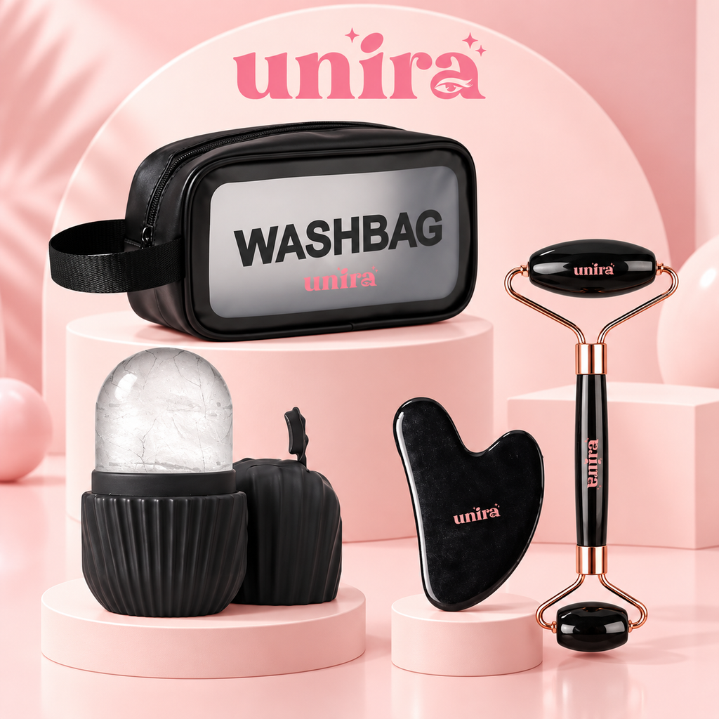 Facial Massage Set — Roller, Gua Sha and Ice Massage Tool