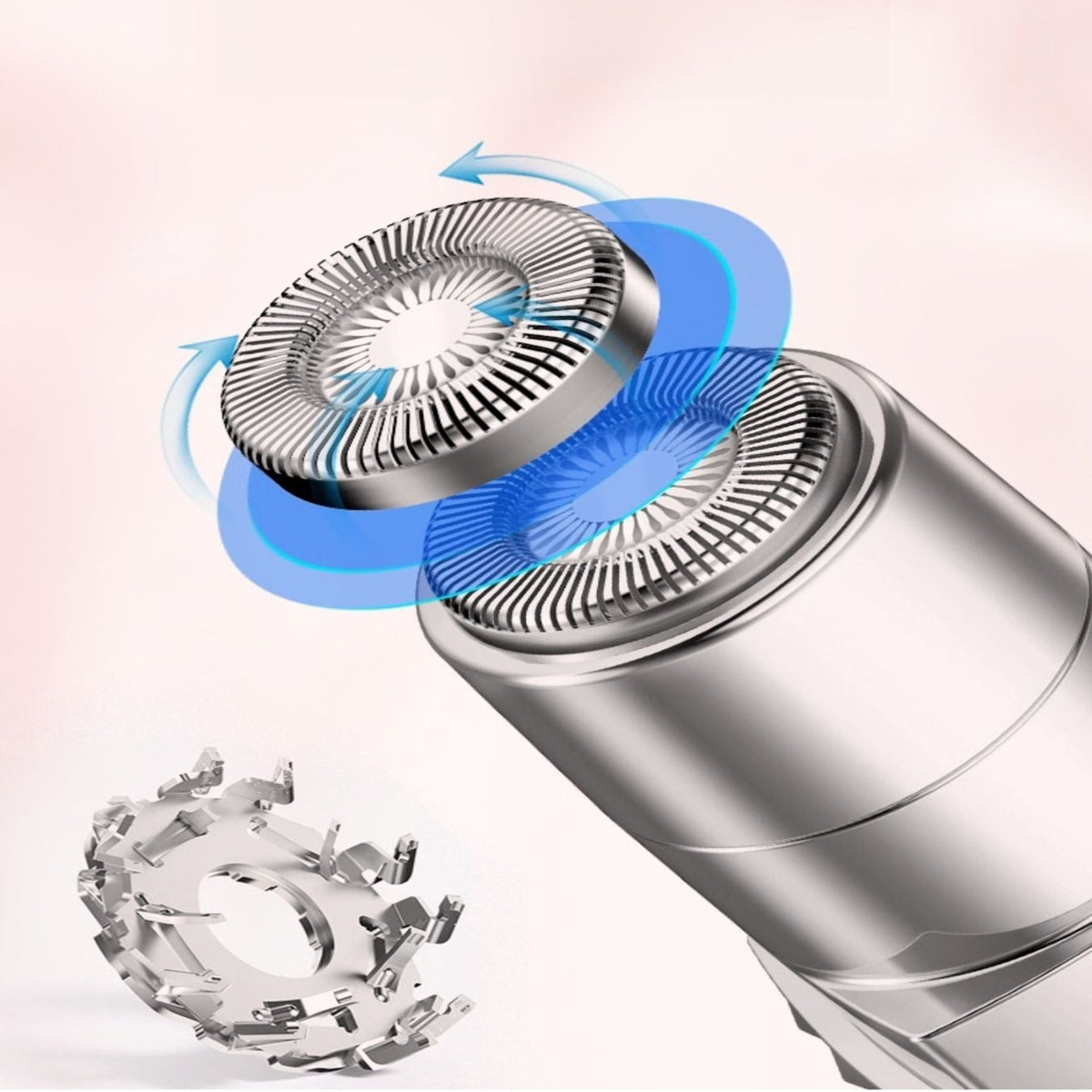 Portable Electric Facial Hair Remover with Protective Cap
