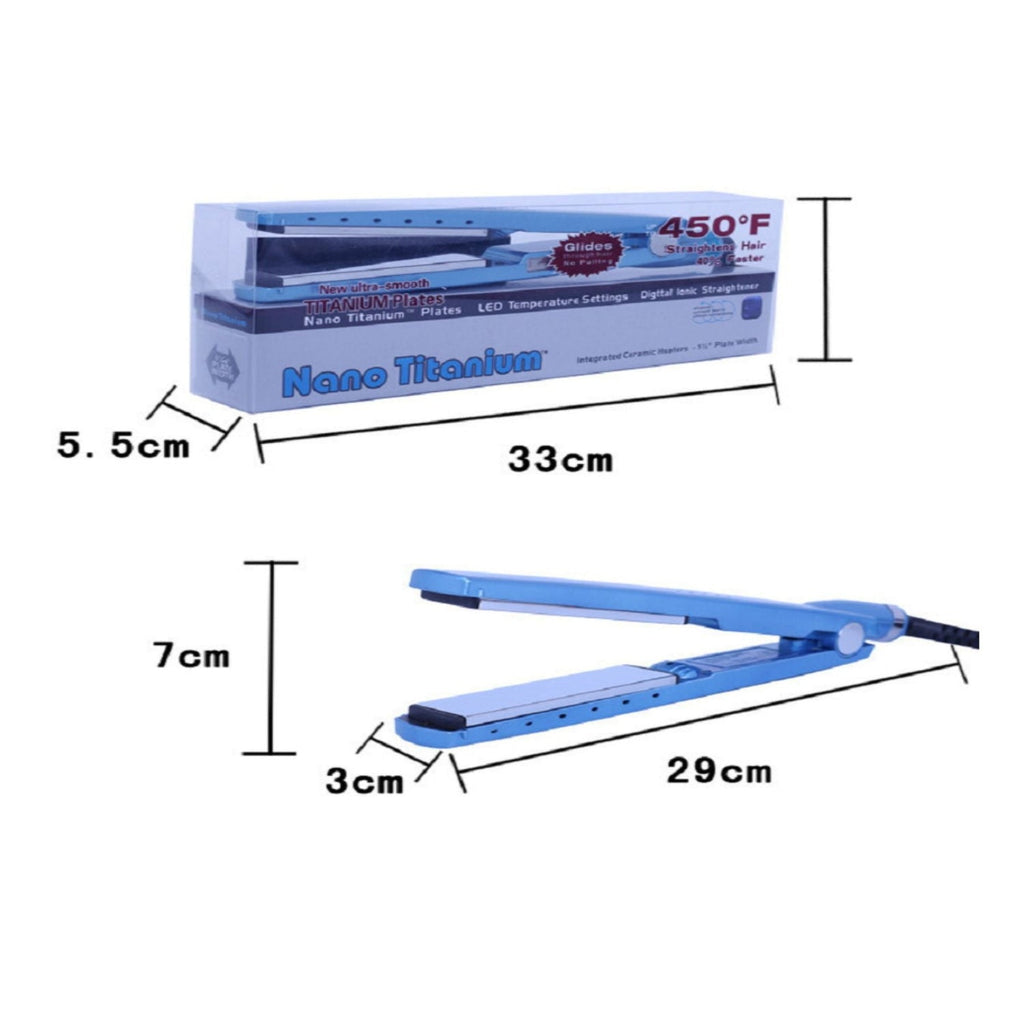 Corded Electric Hair Straightener with ABS Body, Blue