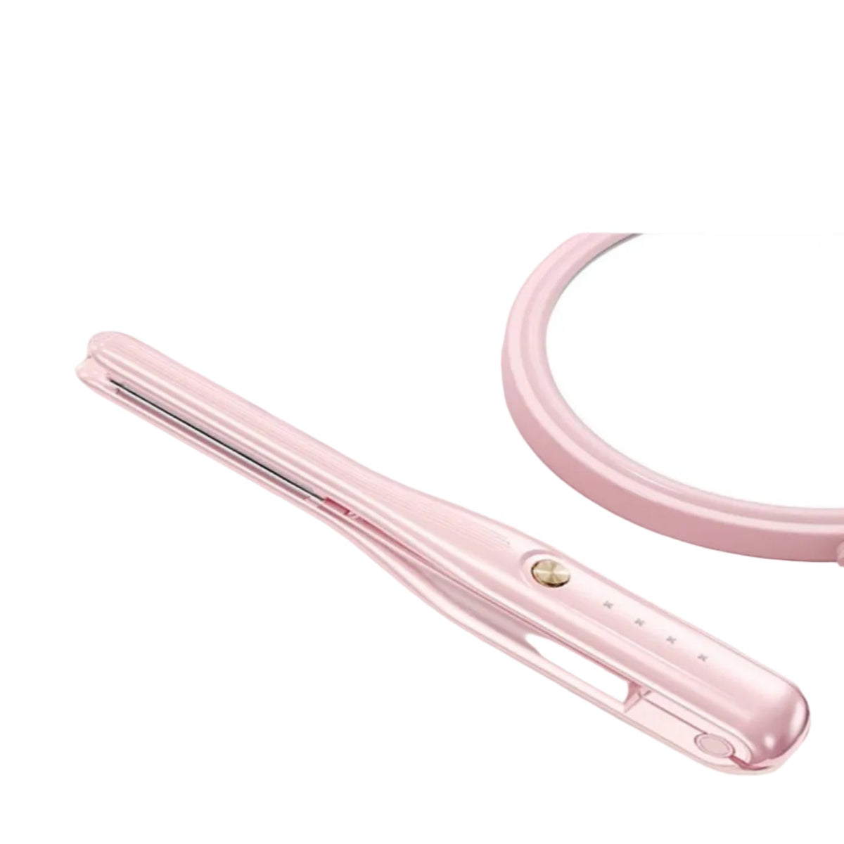Portable 2-in-1 Hair Straightener and Curling Iron with ABS Body