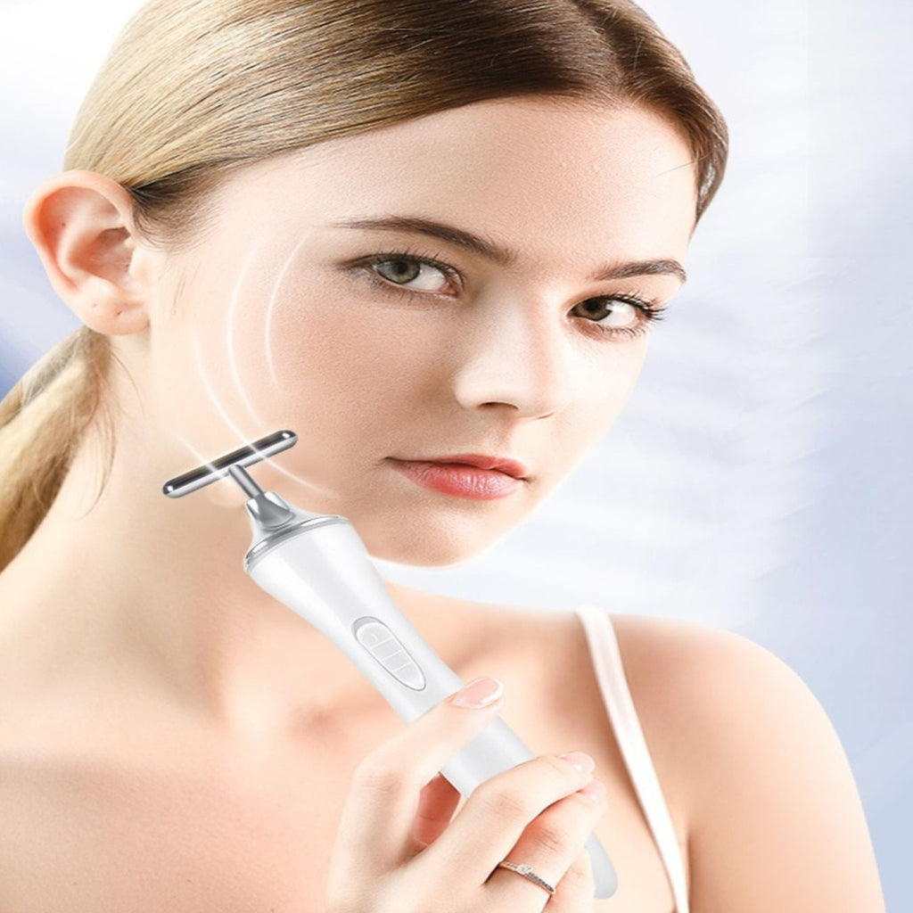 T-Shaped Electric Facial Massage Tool with ABS Body