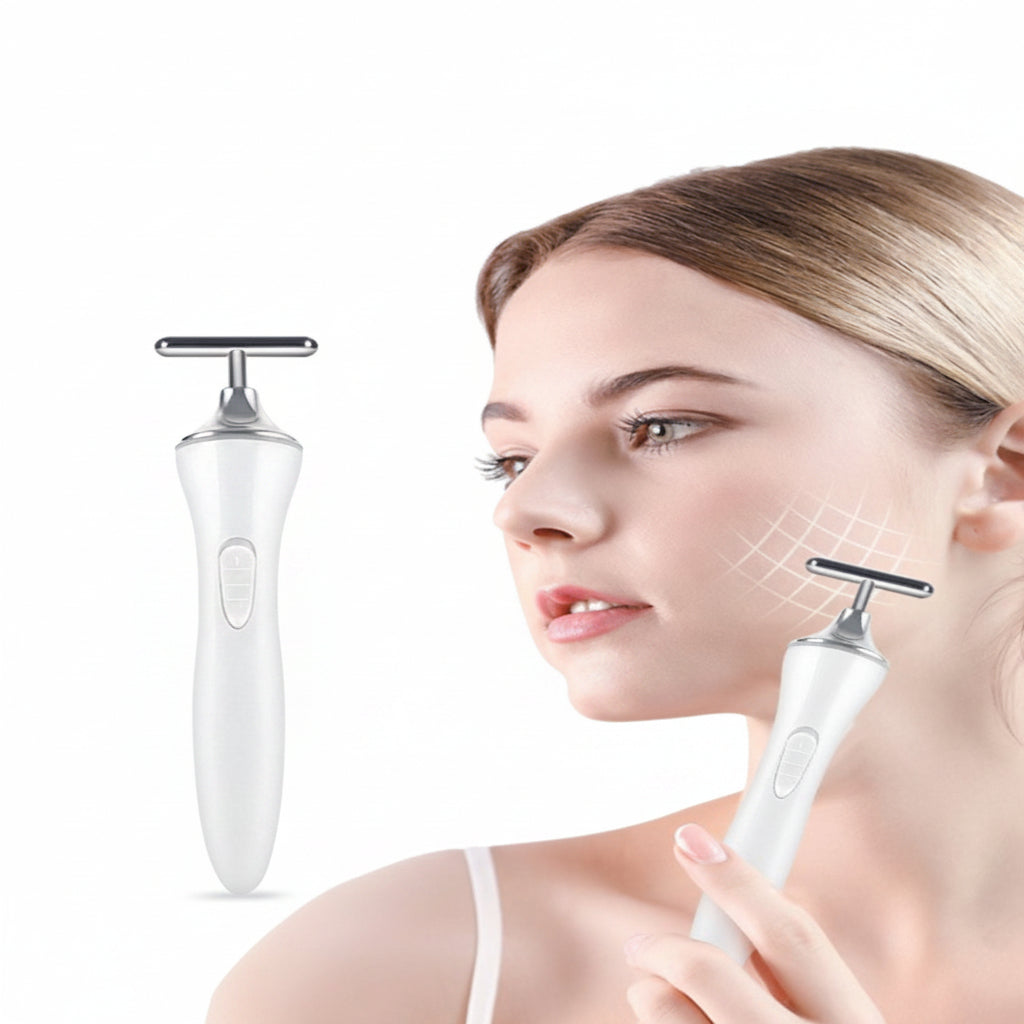 T-Shaped Electric Facial Massage Tool with ABS Body