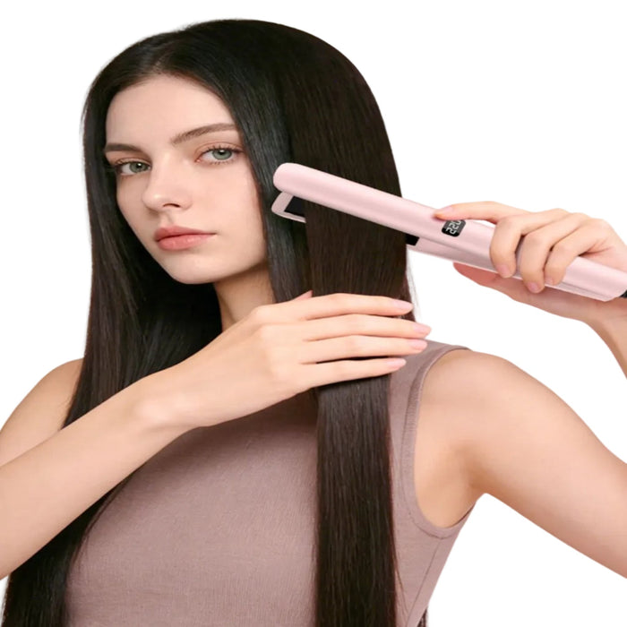 Corded Electric Hair Straightener with Digital Display