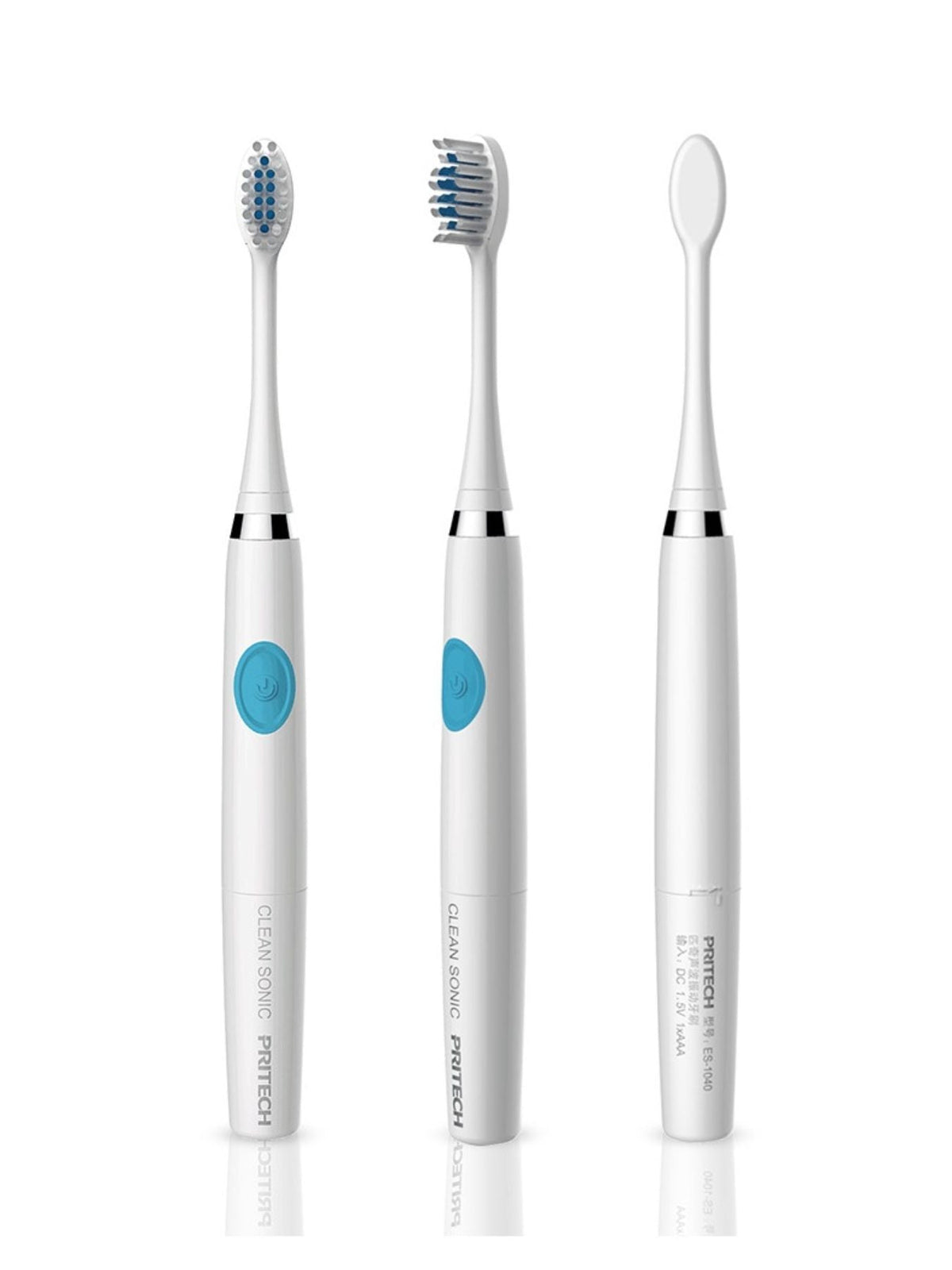 2-Pack Battery-Operated Electric Toothbrushes with ABS Handles