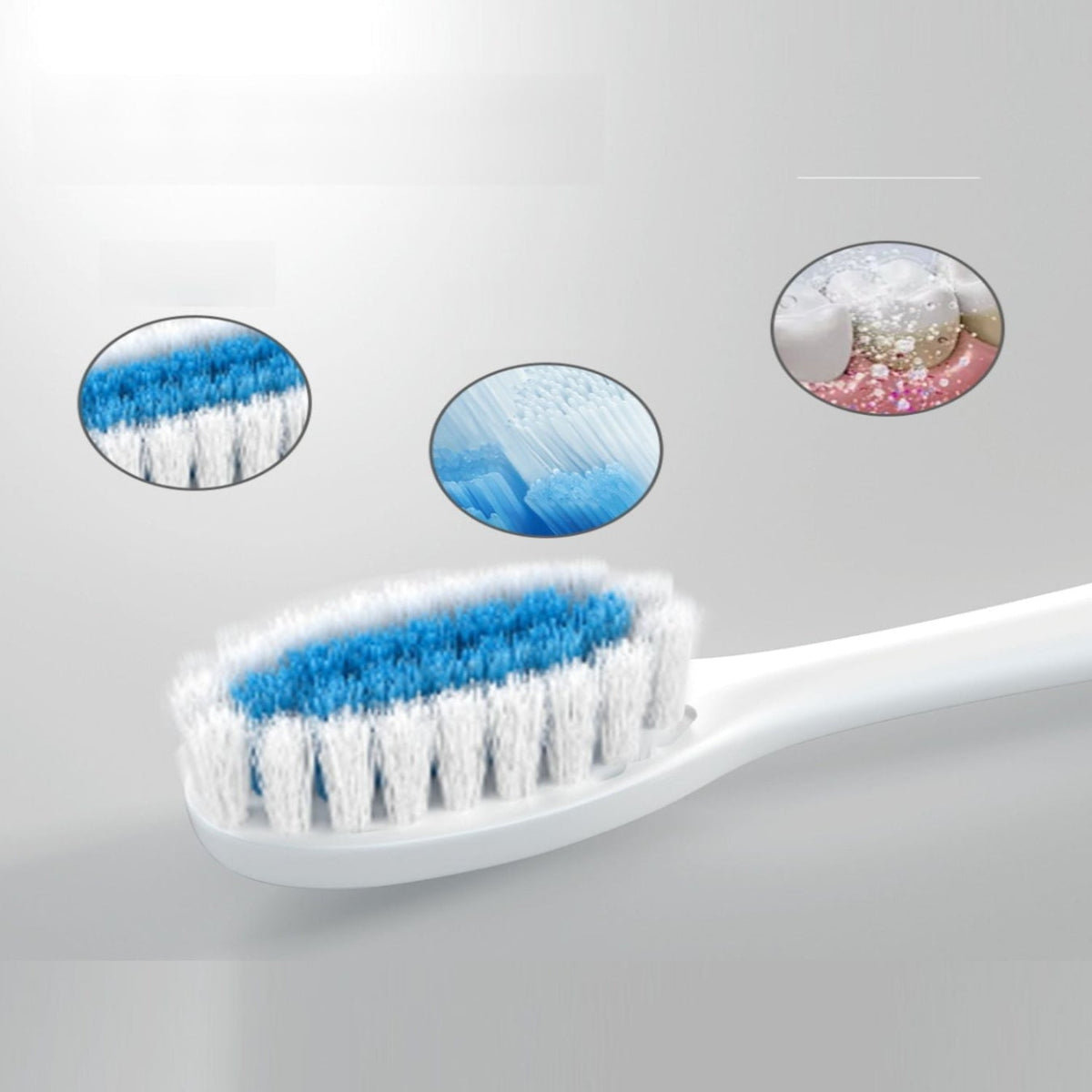 2-Pack Battery-Operated Electric Toothbrushes with ABS Handles