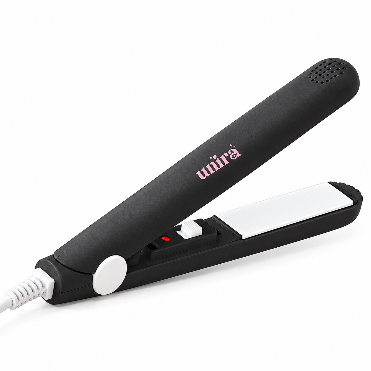 Mini Hair Straightener & Beard Flat Iron, 15mm Plates, 100–240V Dual Voltage